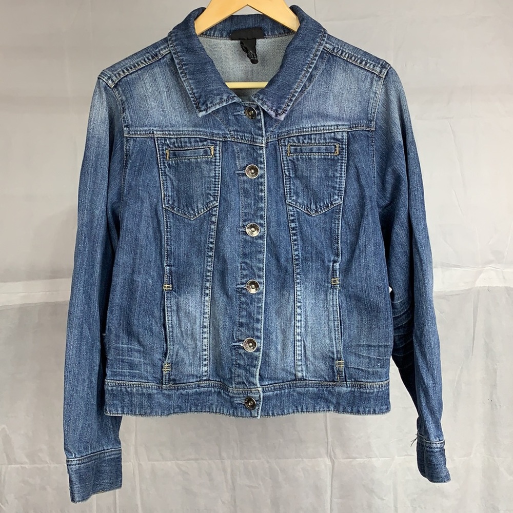 Lane Bryant Blue Denim Jean Jacket - Picture 2 of 16